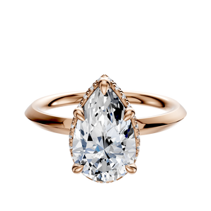 14K Rose Gold 4 Prong Collar Classic Knife Edge 2.0mm Engagement Ring