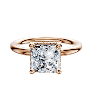 14K Rose Gold 4 Prong Collar Classic Dome 2.0mm Engagement Ring