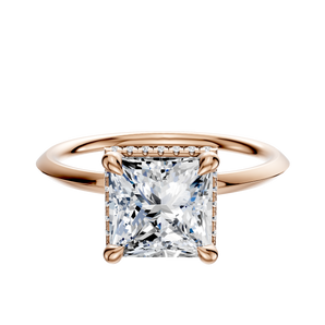 14K Rose Gold 4 Prong Collar Classic Knife Edge 1.5mm Engagement Ring