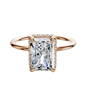 14K Rose Gold 4 Prong Collar Classic Dome 1.5mm Engagement Ring