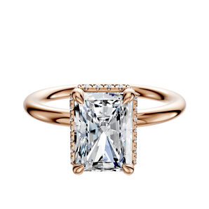 14K Rose Gold 4 Prong Collar Classic Dome 2.0mm Engagement Ring