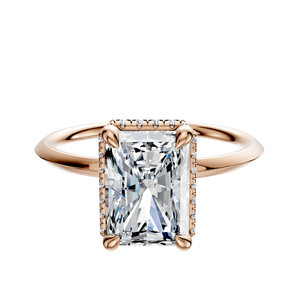 14K Rose Gold 4 Prong Collar Classic Knife Edge 1.5mm Engagement Ring