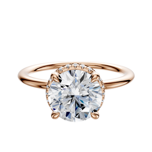 14K Rose Gold 4 Prong Collar Classic Dome 1.5mm Engagement Ring