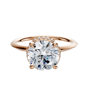 14K Rose Gold 4 Prong Collar Classic Knife Edge 1.5mm Engagement Ring