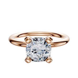 14K Rose Gold 4 Prong Classic Dome 2.0mm Engagement Ring