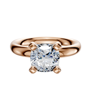 14K Rose Gold 4 Prong Classic Dome 3.0mm Engagement Ring