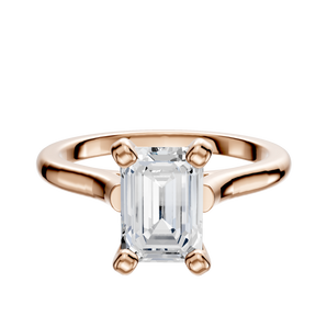 14K Rose Gold 4 Prong Cathedral Dome 2.0mm Engagement Ring