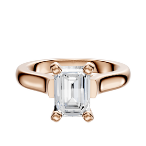 14K Rose Gold 4 Prong Cathedral Dome 3.0mm Engagement Ring