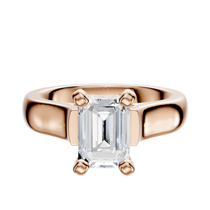 14K Rose Gold 4 Prong Cathedral Dome 4.0mm Engagement Ring