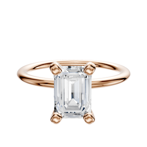 14K Rose Gold 4 Prong Classic Dome 1.5mm Engagement Ring