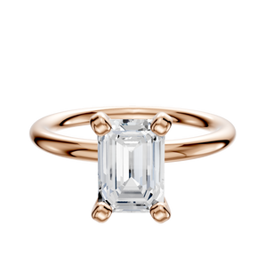 14K Rose Gold 4 Prong Classic Dome 2.0mm Engagement Ring