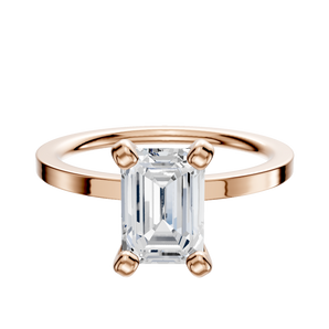 14K Rose Gold 4 Prong Classic Flat 1.5mm Engagement Ring