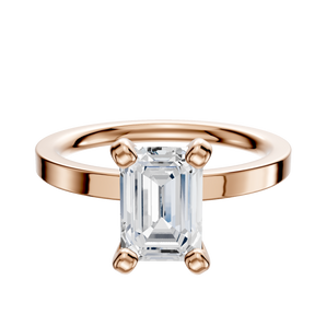 14K Rose Gold 4 Prong Classic Flat 2.0mm Engagement Ring