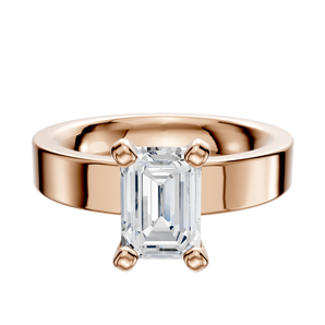 14K Rose Gold 4 Prong Classic Flat 4.0mm Engagement Ring