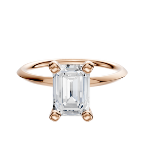 14K Rose Gold 4 Prong Classic Knife Edge 1.5mm Engagement Ring