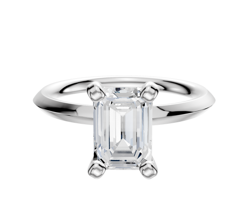 Platinum 4 Prong Classic Knife Edge 2.0mm Engagement Ring