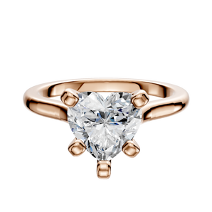 14K Rose Gold 4 Prong Cathedral Dome 2.0mm Engagement Ring