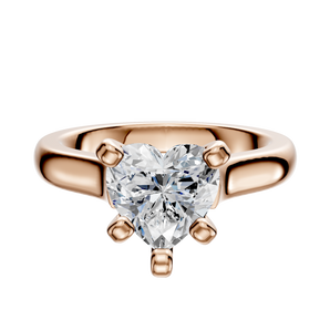 14K Rose Gold 4 Prong Cathedral Dome 3.0mm Engagement Ring