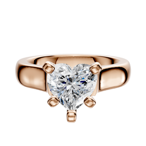 14K Rose Gold 4 Prong Cathedral Dome 4.0mm Engagement Ring