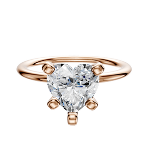 14K Rose Gold 4 Prong Classic Dome 1.5mm Engagement Ring