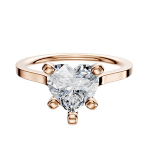 14K Rose Gold 4 Prong Cathedral Flat 1.5mm Engagement Ring