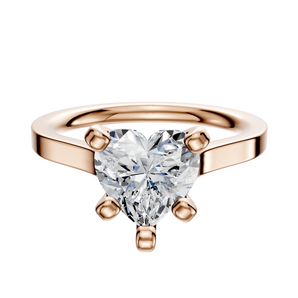 14K Rose Gold 4 Prong Cathedral Flat 2.0mm Engagement Ring