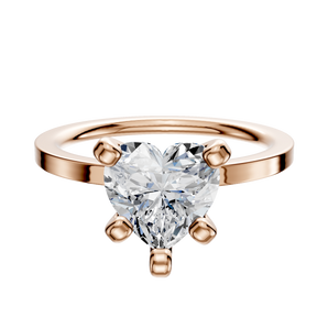 14K Rose Gold 4 Prong Classic Flat 1.5mm Engagement Ring