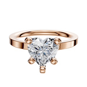 14K Rose Gold 4 Prong Classic Flat 2.0mm Engagement Ring