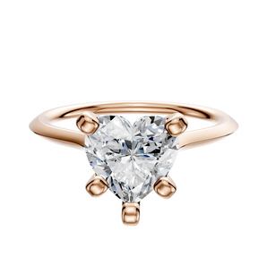 14K Rose Gold 4 Prong Cathedral Knife Edge 1.5mm Engagement Ring