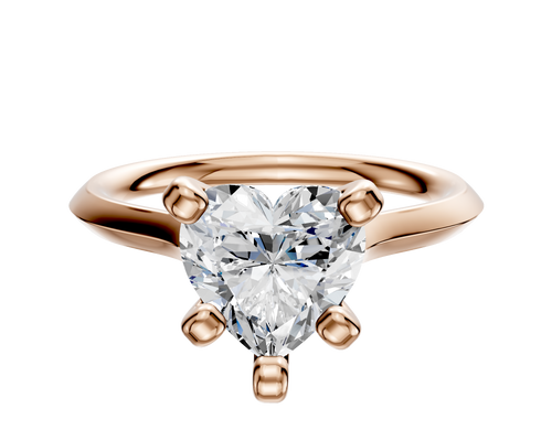 14K Rose Gold 4 Prong Cathedral Knife Edge 2.0mm Engagement Ring