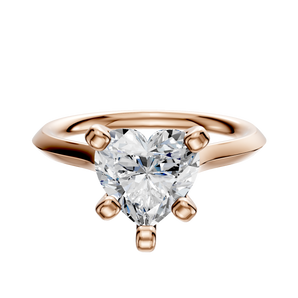 14K Rose Gold 4 Prong Cathedral Knife Edge 2.0mm Engagement Ring