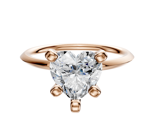 14K Rose Gold 4 Prong Classic Knife Edge 1.5mm Engagement Ring