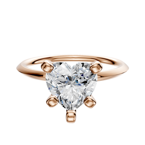 14K Rose Gold 4 Prong Classic Knife Edge 1.5mm Engagement Ring