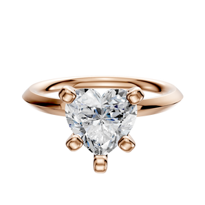 14K Rose Gold 4 Prong Classic Knife Edge 2.0mm Engagement Ring