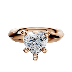 14K Rose Gold 4 Prong Classic Knife Edge 3.0mm Engagement Ring