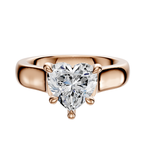 14K Rose Gold 4 Prong Hidden Halo Cathedral Dome 4.0mm Engagement Ring