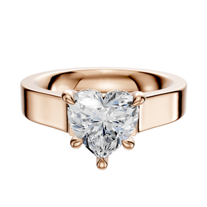 14K Rose Gold 4 Prong Hidden Halo Cathedral Flat 4.0mm Engagement Ring