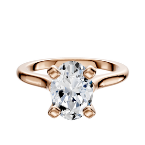 14K Rose Gold 4 Prong Cathedral Dome 2.0mm Engagement Ring