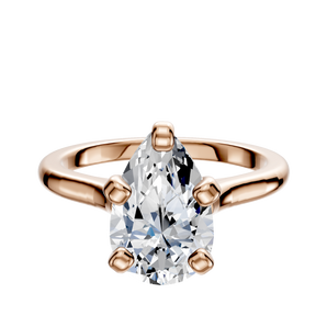 14K Rose Gold 4 Prong Cathedral Dome 2.0mm Engagement Ring