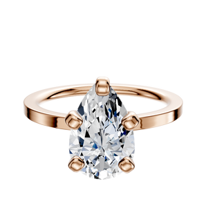 14K Rose Gold 4 Prong Classic Flat 1.5mm Engagement Ring
