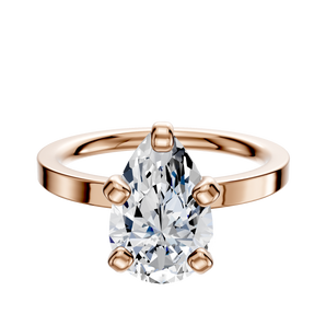 14K Rose Gold 4 Prong Classic Flat 2.0mm Engagement Ring