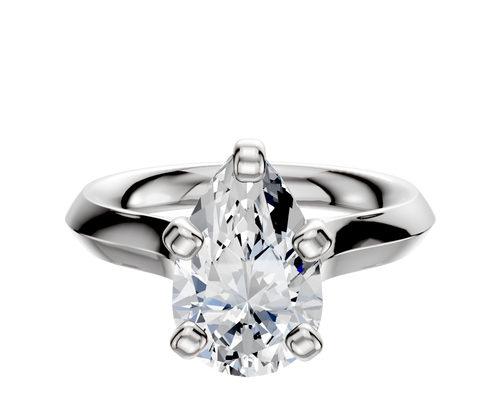Platinum 4 Prong Cathedral Knife Edge 3.0mm Engagement Ring