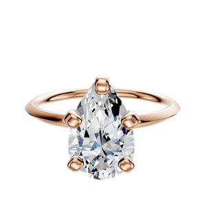 14K Rose Gold 4 Prong Classic Knife Edge 1.5mm Engagement Ring