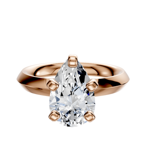 14K Rose Gold 4 Prong Classic Knife Edge 3.0mm Engagement Ring