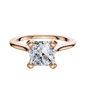 14K Rose Gold 4 Prong Cathedral Dome 1.5mm Engagement Ring