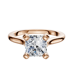 14K Rose Gold 4 Prong Cathedral Dome 2.0mm Engagement Ring