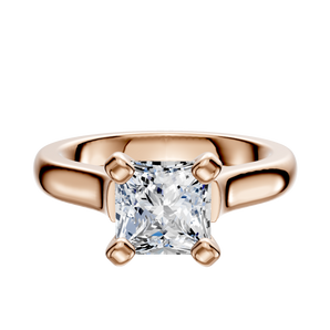 14K Rose Gold 4 Prong Cathedral Dome 3.0mm Engagement Ring