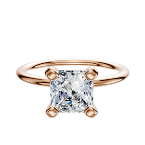 14K Rose Gold 4 Prong Classic Dome 1.5mm Engagement Ring