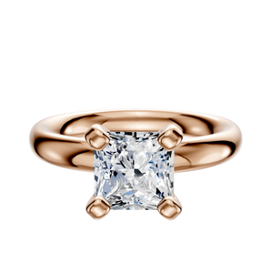 14K Rose Gold 4 Prong Classic Dome 3.0mm Engagement Ring