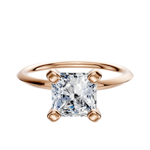 14K Rose Gold 4 Prong Classic Knife Edge 1.5mm Engagement Ring